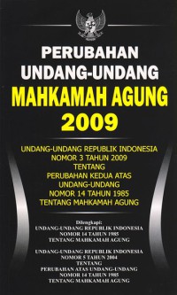 Image of Perubahan Undang-Undang Mahkamah Agung 2009