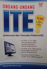 Image of Undang-Undang ITE (Informasi dan transaksi elektronik) plus Etika Berinternet & Mailing List