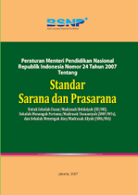 Image of Peraturan Menteri Pendidikan Nasional Republik Indonesia Nomor 24 Tahun 2007 tentang Standar Sarana dan Prasarana